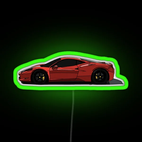 Ferrari 488 GTB Supercar RGB Neon Sign
