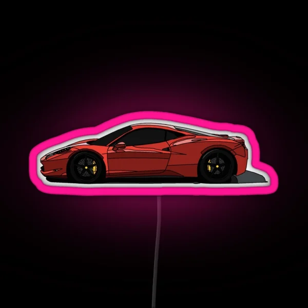 Ferrari 488 GTB Supercar RGB Neon Sign