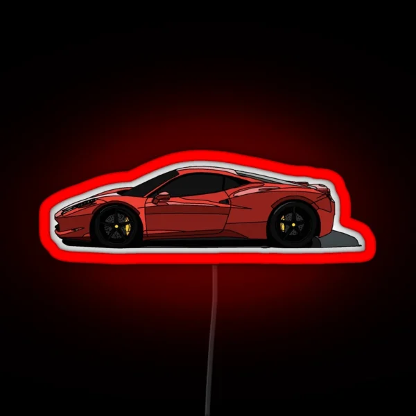 Ferrari 488 GTB Supercar RGB Neon Sign