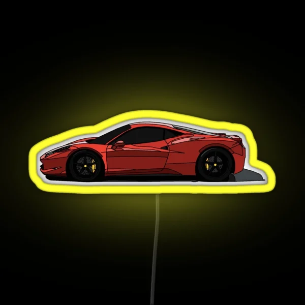 Ferrari 488 GTB Supercar RGB Neon Sign