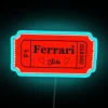 Ferrari Club Ticket RGB Neon Sign - Image 2