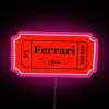 Ferrari Club Ticket RGB Neon Sign - Image 6