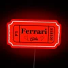 Ferrari Club Ticket RGB Neon Sign