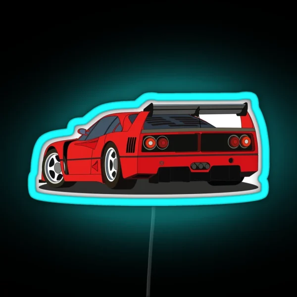 Ferrari F40 LM RGB Neon Sign