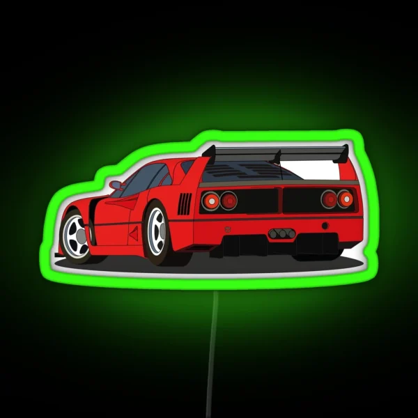 Ferrari F40 LM RGB Neon Sign