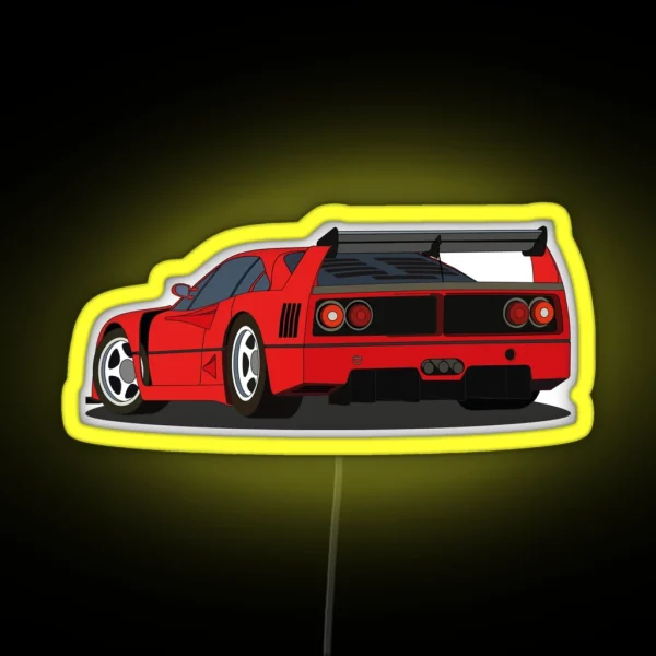 Ferrari F40 LM RGB Neon Sign