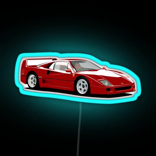 Ferrari F40 RGB Neon Sign