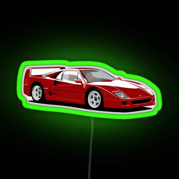 Ferrari F40 RGB Neon Sign