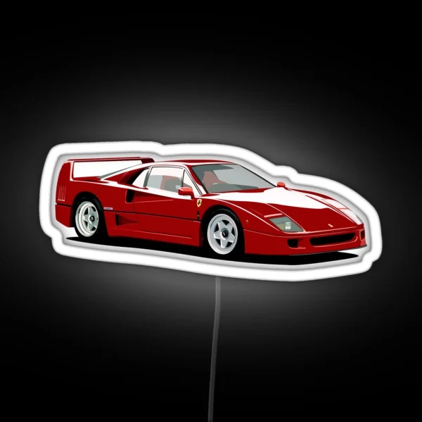 Ferrari F40 RGB Neon Sign