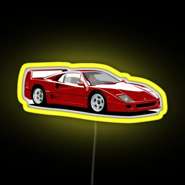 Ferrari F40 RGB Neon Sign