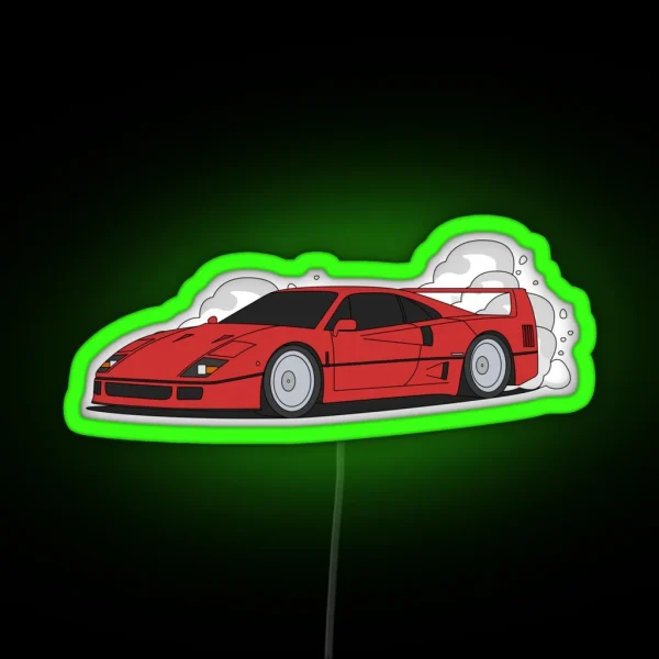 Ferrari F40 Tipo F120 Rev RGB Neon Sign