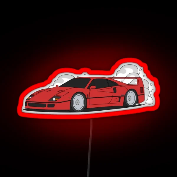 Ferrari F40 Tipo F120 Rev RGB Neon Sign