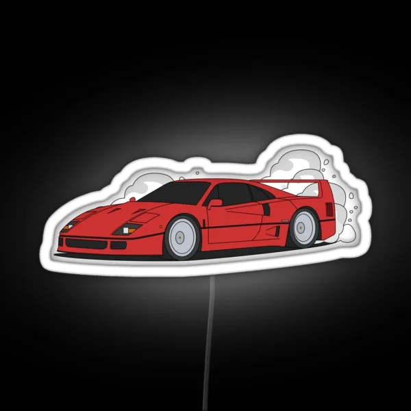 Ferrari F40 Tipo F120 Rev RGB Neon Sign