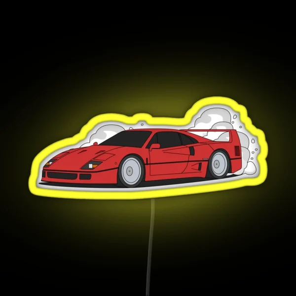 Ferrari F40 Tipo F120 Rev RGB Neon Sign
