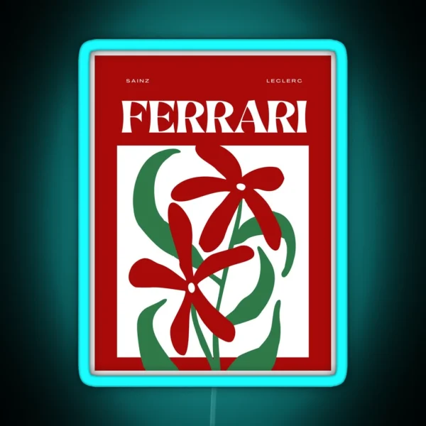 Ferrari Flowers RGB Neon Sign