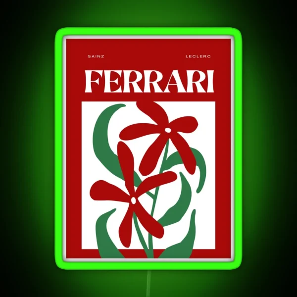 Ferrari Flowers RGB Neon Sign