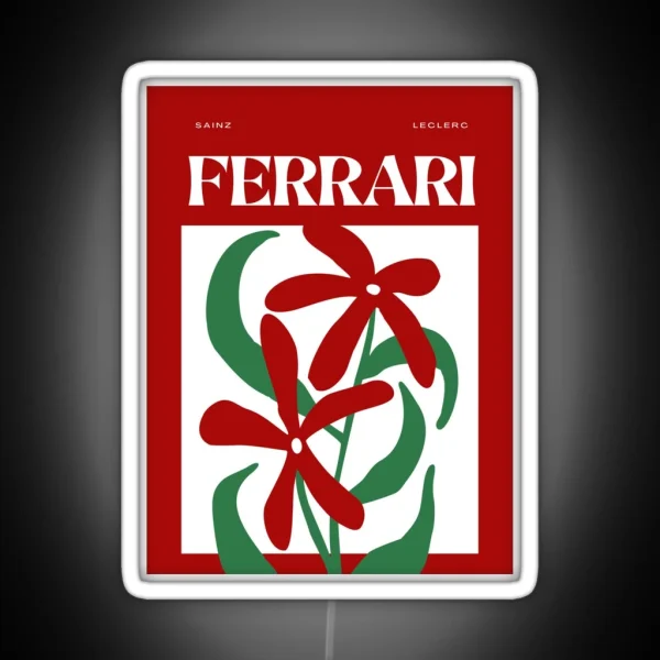 Ferrari Flowers RGB Neon Sign