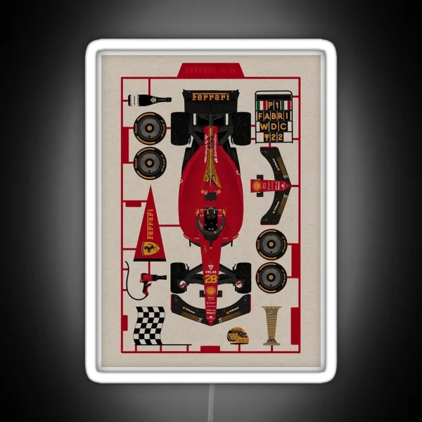 Ferrari Poster RGB Neon Sign