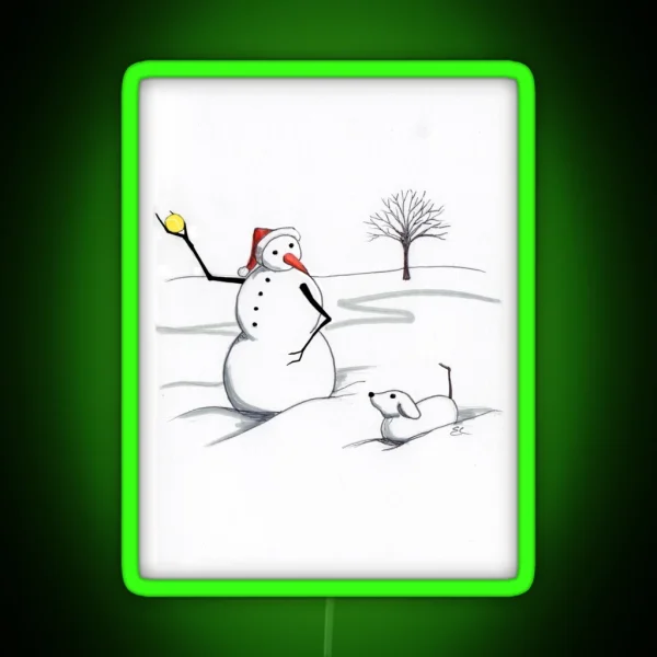 Fetch Snowy Fetch RGB Neon Sign