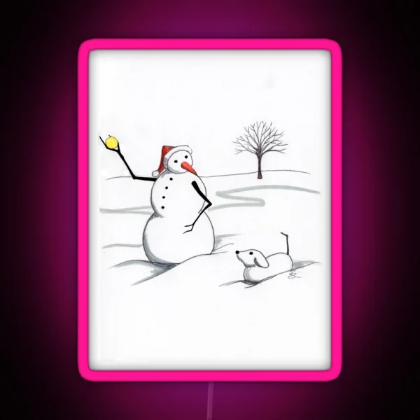 Fetch Snowy Fetch RGB Neon Sign