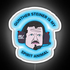 FF1S Gunther Steiner Is My Spirit Animal RGB Neon Sign