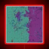 Fiber Art Purple Teal Blue Green Abstract From Fabric With Digital Changes RGB Neon Sign - Image 2