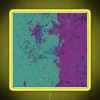 Fiber Art Purple Teal Blue Green Abstract From Fabric With Digital Changes RGB Neon Sign - Image 5
