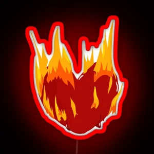 Fiery Heart RGB Neon Sign