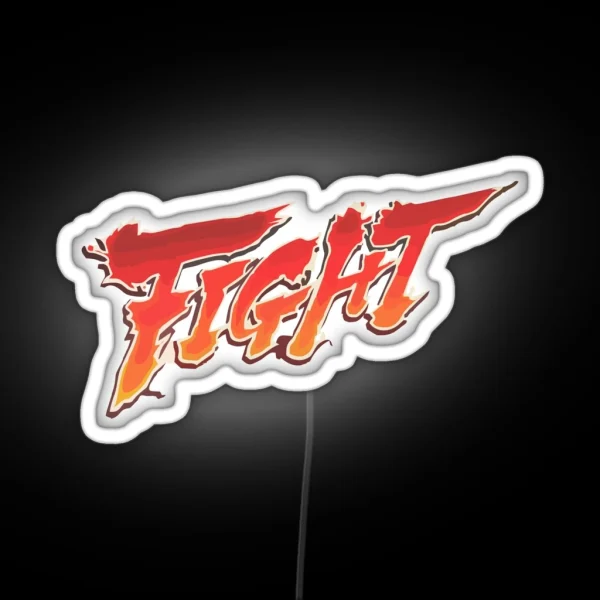 Fight Fighting Video Game Print RGB Neon Sign