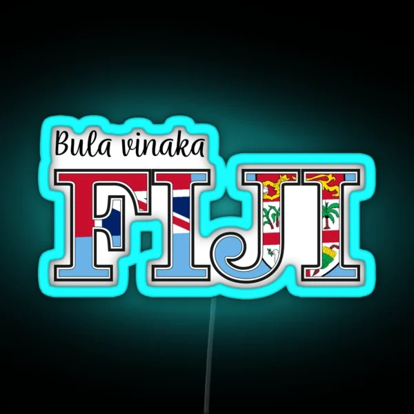 Fiji Flag Led RGB Neon Sign