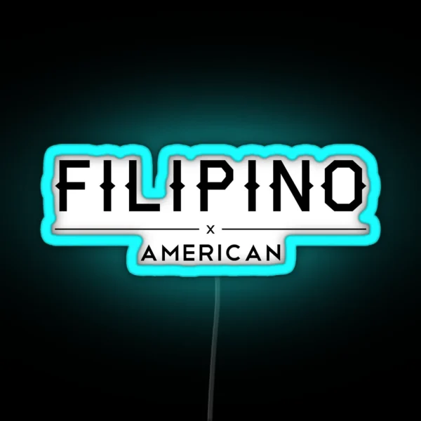 Filipino American RGB Neon Sign