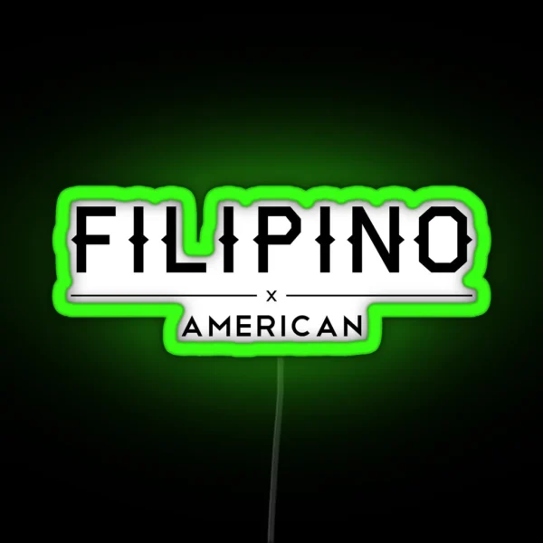 Filipino American RGB Neon Sign