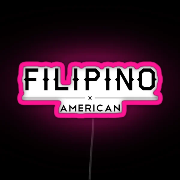 Filipino American RGB Neon Sign