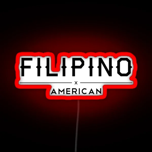 Filipino American RGB Neon Sign
