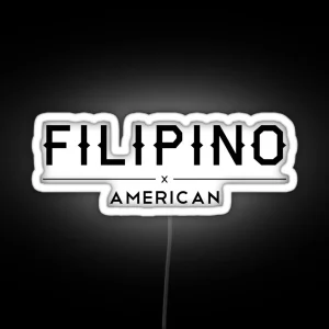 Filipino American RGB Neon Sign