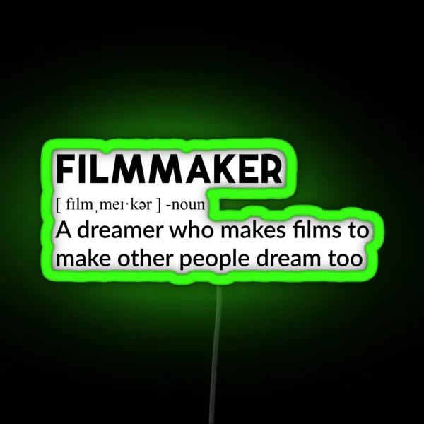FILMMAKER DEFINITION RGB Neon Sign