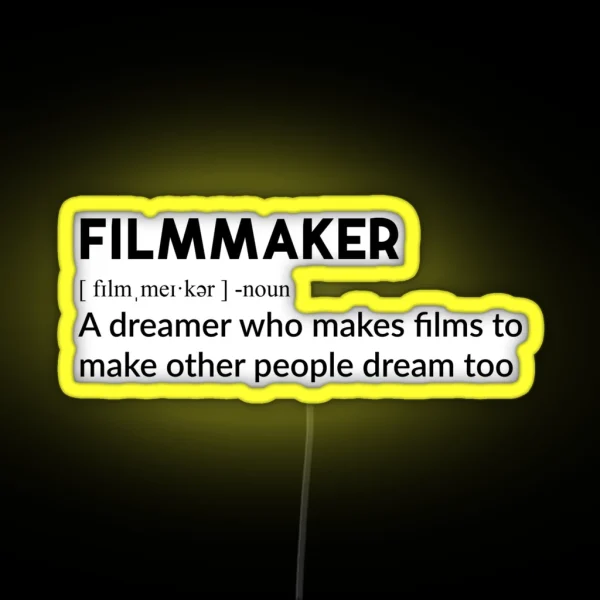 FILMMAKER DEFINITION RGB Neon Sign