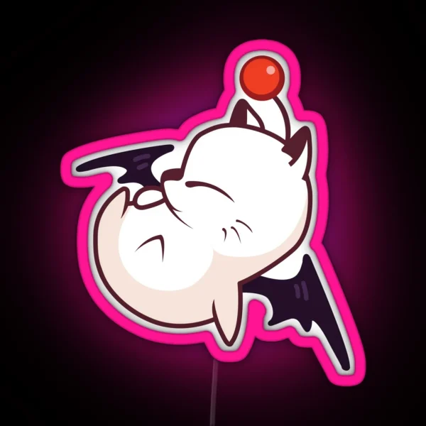 Final Fantasy Moogle Kupo RGB Neon Sign