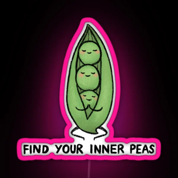 Find Your Inner Peas RGB Neon Sign