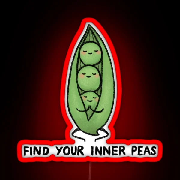 Find Your Inner Peas RGB Neon Sign