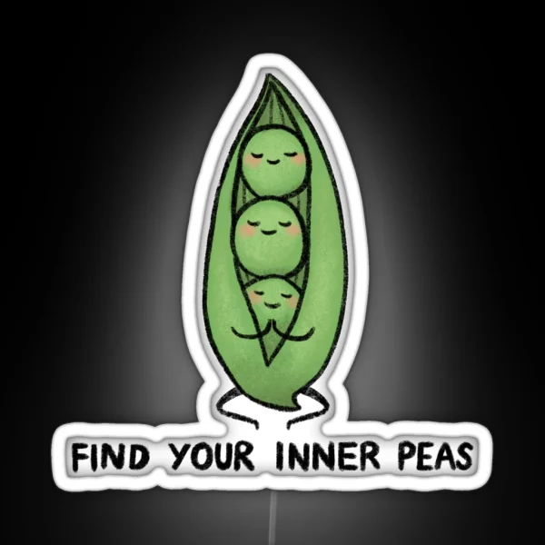 Find Your Inner Peas RGB Neon Sign