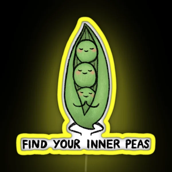 Find Your Inner Peas RGB Neon Sign