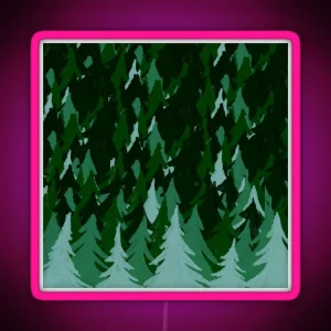 Fir Trees Pattern RGB Neon Sign