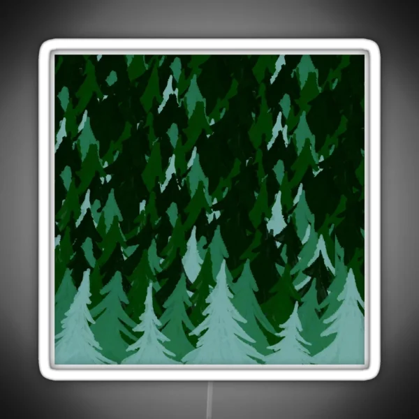 Fir Trees Pattern RGB Neon Sign