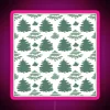 Fir Trees White RGB Neon Sign