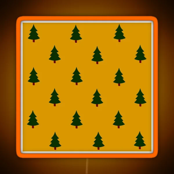 Fir Trees Yellow RGB Neon Sign