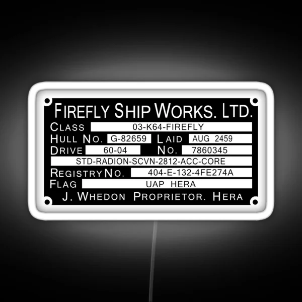 Firefly Ship Works Ltd Led RGB Neon Sign
