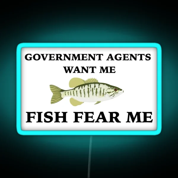 FISH FEAR ME RGB Neon Sign