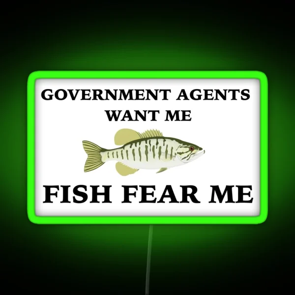 FISH FEAR ME RGB Neon Sign
