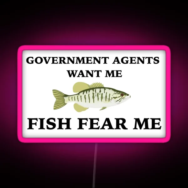 FISH FEAR ME RGB Neon Sign